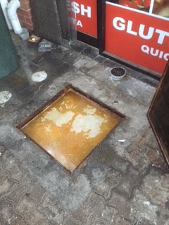 flooded grease trap